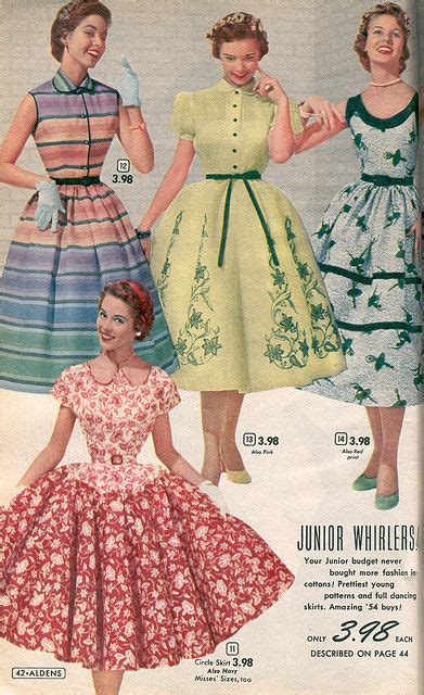 Aldens 1954 (13) | 1950s fashion, 1950 fashion, Vintage outfits