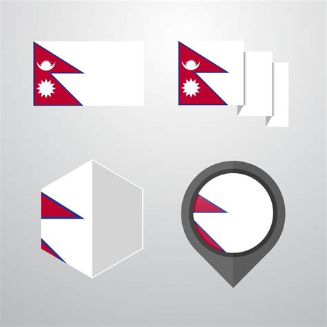 Nepal flag design set vector 14040958 Vector Art at Vecteezy