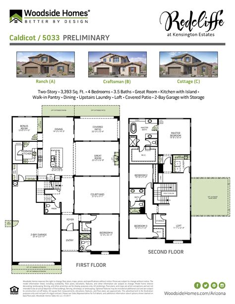 Redcliffe at Kensington Estates Floor Plans | Woodside Homes Floor Plans