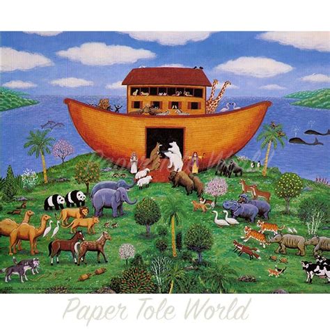Noah's Ark|Christian|Boat|Animals|Flood|Prints|Paper Tole