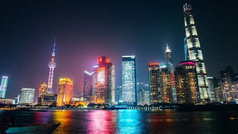 Lujiazui Skyline Lights - backiee