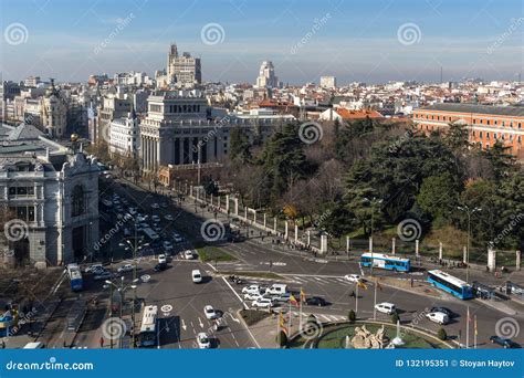 View from the Terrace of Cybele Palace Palacio De Cibeles, Madrid ...