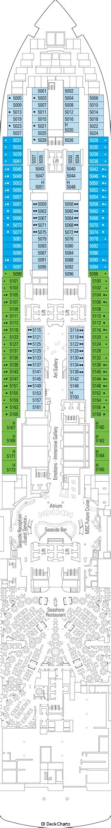 MSC Seaside Deck Plans, Ship Layout & Staterooms - Cruise Critic