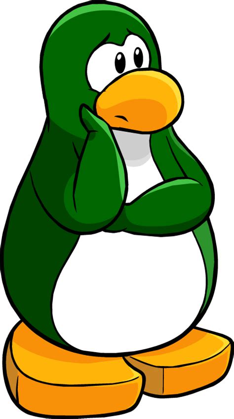 Green Penguins ~ Club penguin Cutouts