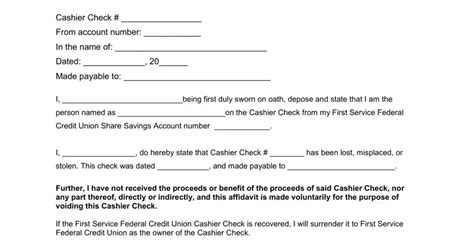 Cashiers Check Template Pdf ≡ Fill Out Printable PDF Forms Online