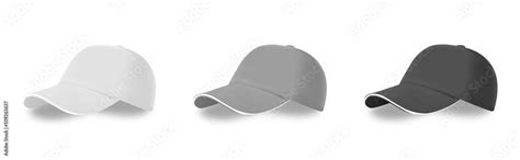 Cap Mockup set, realistic style. Vector illustration. Stock Vector ...