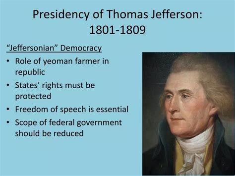 PPT - Presidency of Thomas Jefferson: 1801-1809 PowerPoint Presentation - ID:2605357