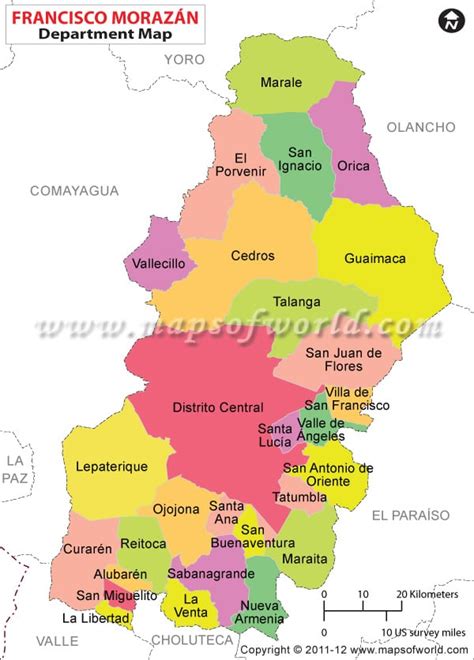 Maps Of Francisco Morazan Department Map Honduras Mapa Owje | The Best ...