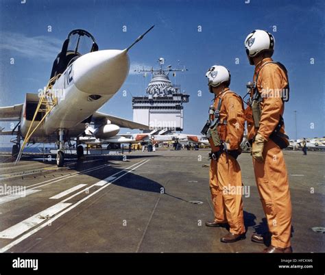 A3J-1 with crew on USS Enterprise (CVAN-65) 1962 Stock Photo - Alamy