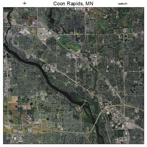 Aerial Photography Map of Coon Rapids, MN Minnesota