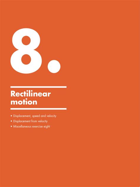 Rectilinear Motion PDF | PDF | Speed | Velocity