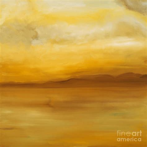 Contemporary Art Yellow Landscape Painting Light By Artdestiny Canvas Print / Canvas Art by ...