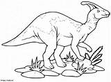 Parasaurolophus 8 coloring page sketch template