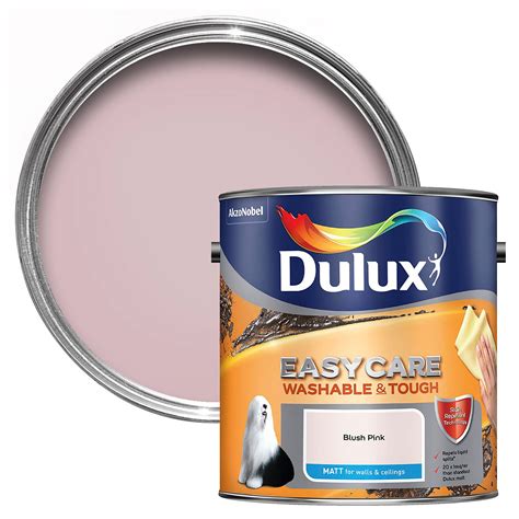 Dulux Easycare Blush pink Matt Emulsion paint 2.5L | Departments | DIY at B&Q