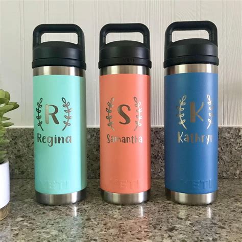 Custom Stainless Steel Yeti® Water Bottle Laser Engraved | Etsy