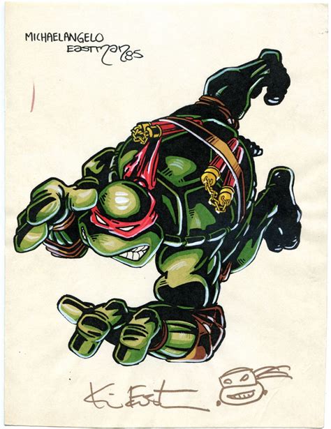 KEVIN EASTMAN original art, TEENAGE MUTANT NINJA TURTLES, 1985, 11 x17 , TMNT, in High Quality ...