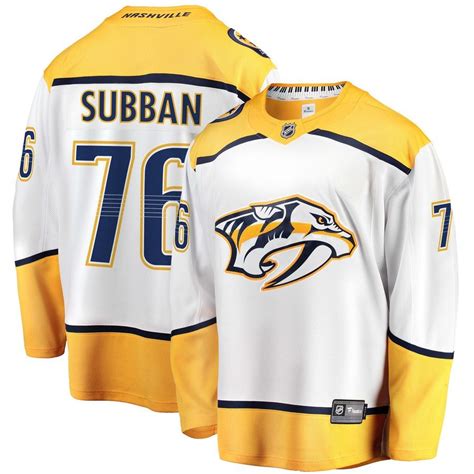 Men's Nashville Predators P.K. Subban Fanatics Branded White Away ...