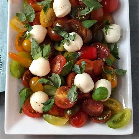 Cherry Tomato Salad with Fresh Mozzarella and Basil