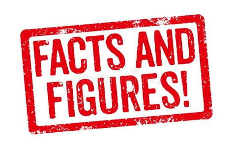 Red Stamp on a White Background - Facts and Figures Stock Illustration ...