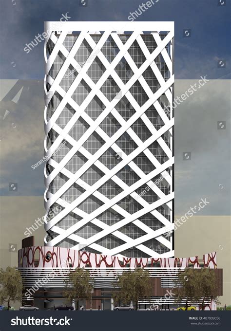 3d Rendering Design Administrative Tower Elevation Stock Illustration 407009056 | Shutterstock