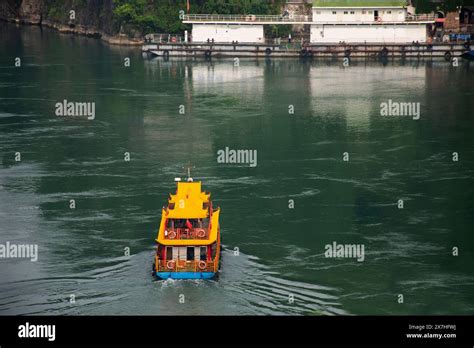 Local boat cruise or ship ferry send receive chinese people passengers ...