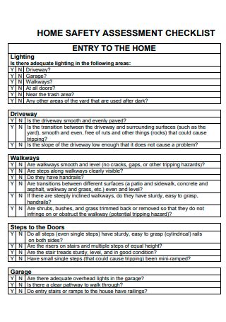 39+ SAMPLE Home Safety Checklist in PDF | MS Word