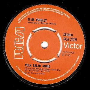 Elvis Presley Polk Salad Annie Vinyl Record 7 Inch RCA 2359