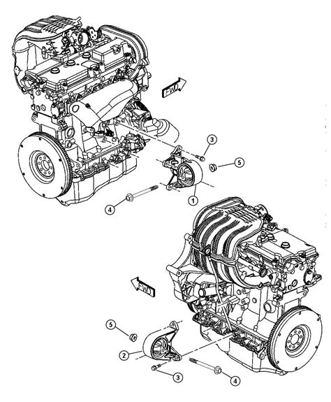 2003 Jeep Liberty Engine Mounting, Front, 2.4L [Engine - 2.4L Power Tech DOHC I-4].