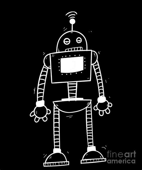 Vintage Retro Sci Fi Robot 1950S Drawing by Noirty Designs - Fine Art ...