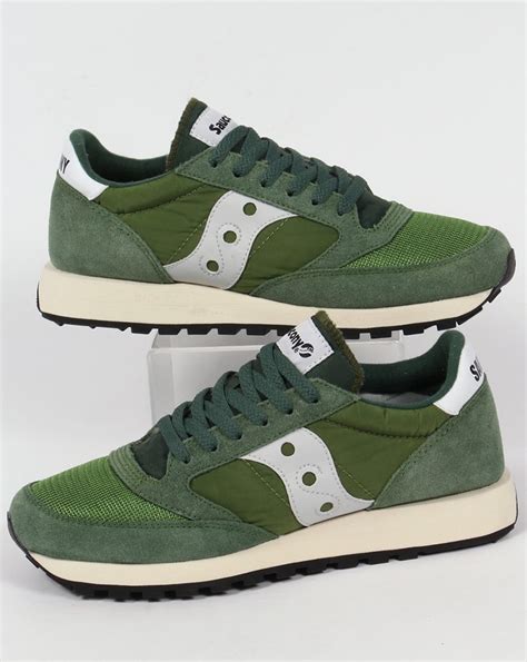 Saucony Jazz Original Vintage Trainers Green/Grey,runners,shoes,80s,mens