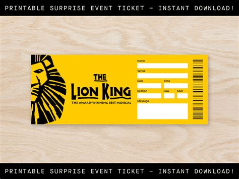 Printable Lion King Tickets | ubicaciondepersonas.cdmx.gob.mx