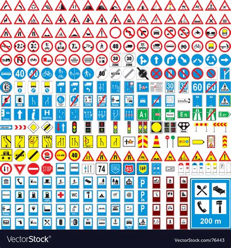 European road signs Royalty Free Vector Image - VectorStock