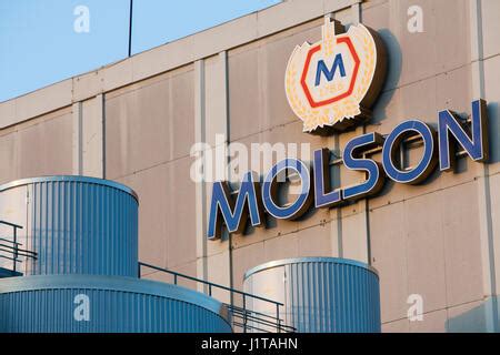 A logo sign outside of The Molson Brewery (Molson Coors Canada Inc.) in Montreal, Quebec, Canada ...