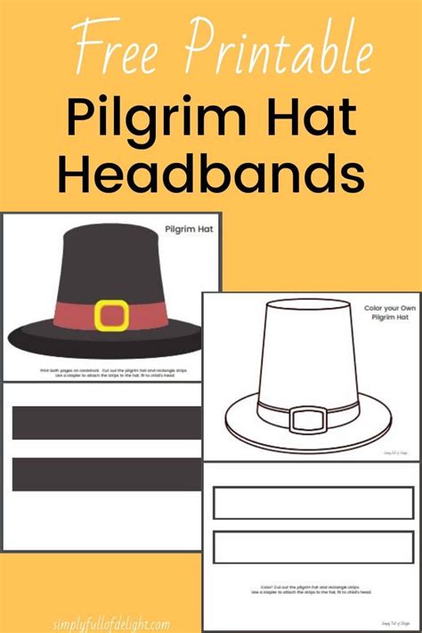 How to Make a Pilgrim Hat (Fast & Easy!) - Simply Full of Delight