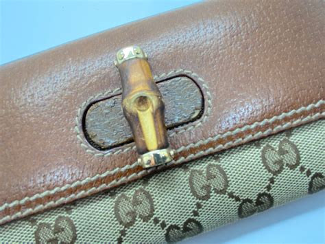 Gucci Monogram Canvas and Leather Wallet - Etsy