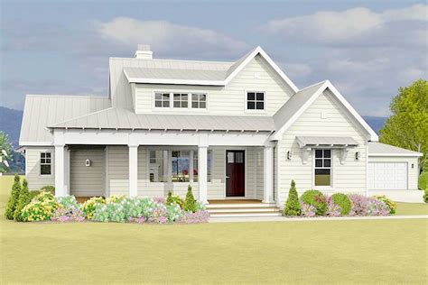 Country Farmhouse Plan With Detached Garage - 28919JJ | Architectural ...