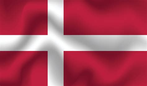 Flat Illustration of Denmark flag. Denmark flag design. Denmark Wave ...