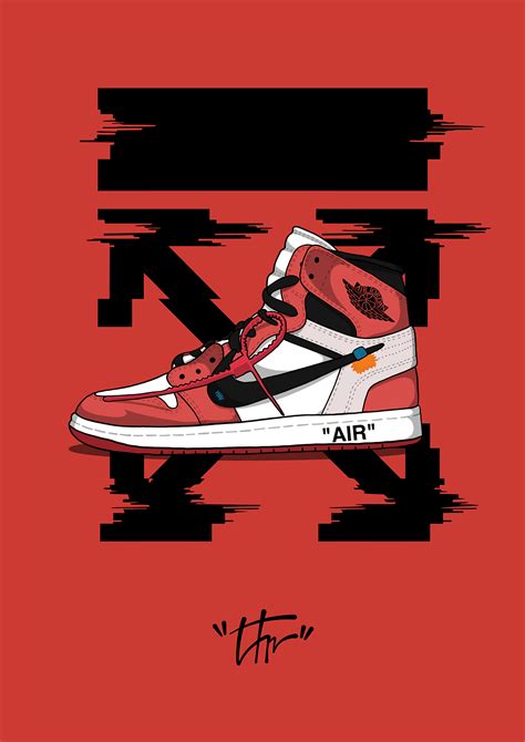 Jordan 1 Retro High Off-White Chicago on Behance | Nike art, Nike wallpaper, Sneaker art