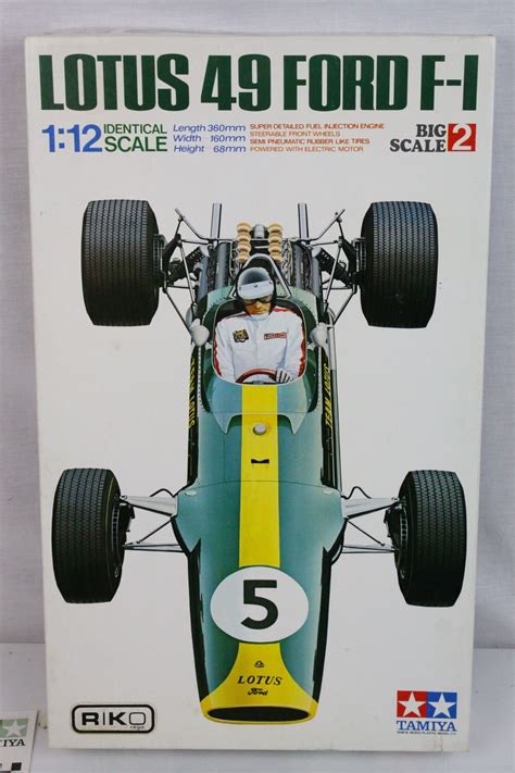 Boxed and unbuilt Tamiya 1:12 Lotus 49 Ford F1 plastic model kit ...