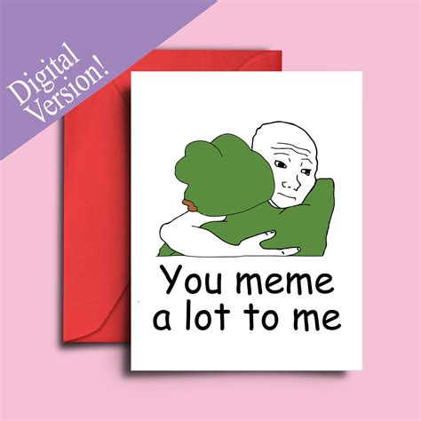 Printable Pepe Frog and Feels Bad Man Meme Card for - Etsy