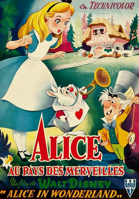 VINTAGE BLOG: Walt Disney’s “Alice In Wonderland” - French Poster 1951