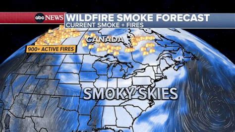 Wildfire smoke map: These are the US cities, states with air quality being affected by Canadian ...