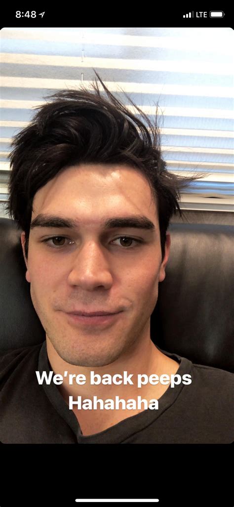 Riverdale Actor KJ Apa Shares Dark Hair Selfie on Instagram | Teen Vogue