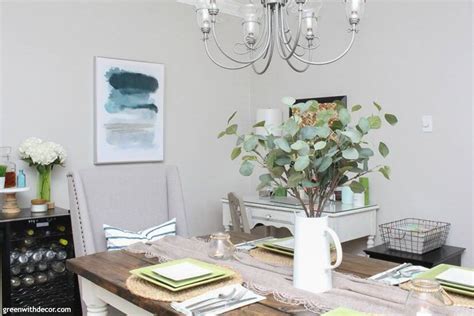 The coastal farmhouse dining room reveal - Green With Decor