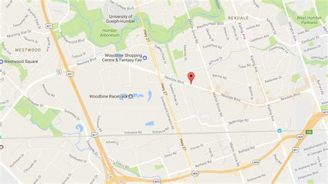 Rexdale boulevard Toronto map - Map of Rexdale boulevard Toronto (Canada)