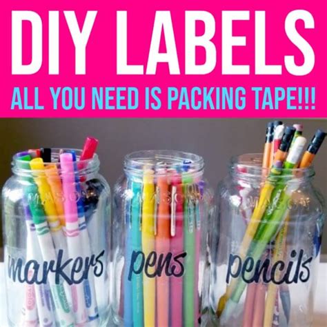 DIY Labels: How to Make Clear Labels with Packing Tape & Paper - Parent Vault: Educational ...