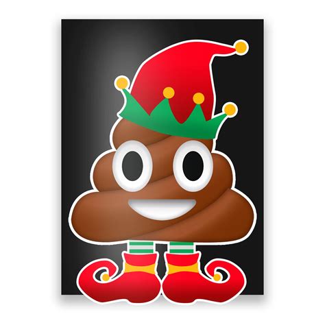 Santa Poop Emoji Christmas Poster | TeeShirtPalace