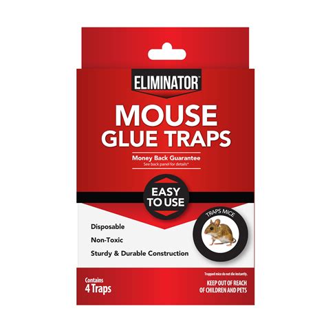 Eliminator Mouse Glue Trap, 4 Count, Traps Mice - Walmart.com