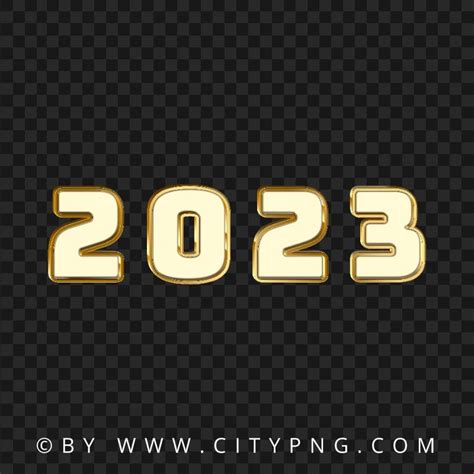 HD 2023 Gold Creative Logo Design Transparent PNG | Citypng