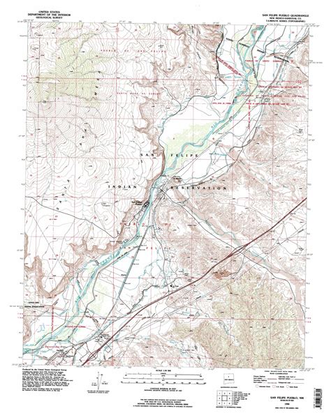 San Felipe Pueblo topographic map, NM - USGS Topo Quad 35106d4